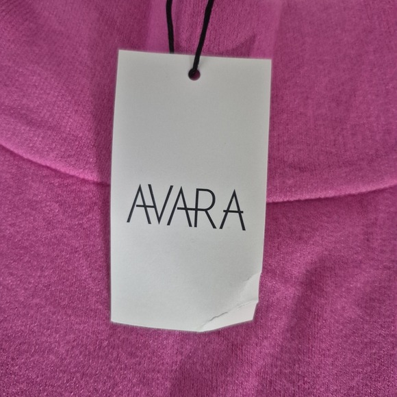 Avara Janine Sweater Womens Medium Pink Colorblock Mock Neck Knit Pullover - Picture 5 of 9